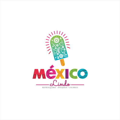 Snack logo with the title 'Mexico Lindo Logo design'