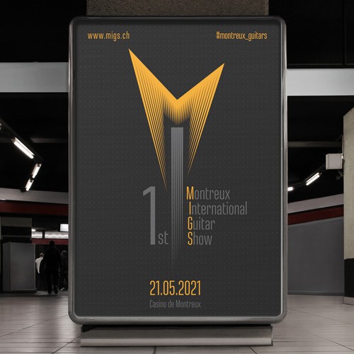 Exhibition design with the title 'Concept for the guitar show in one of the most famous city in the World ;-)'