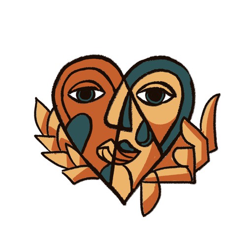 Love artwork with the title 'Abstract Love & Loyalty Symbol – Modern Faith Illustration.'
