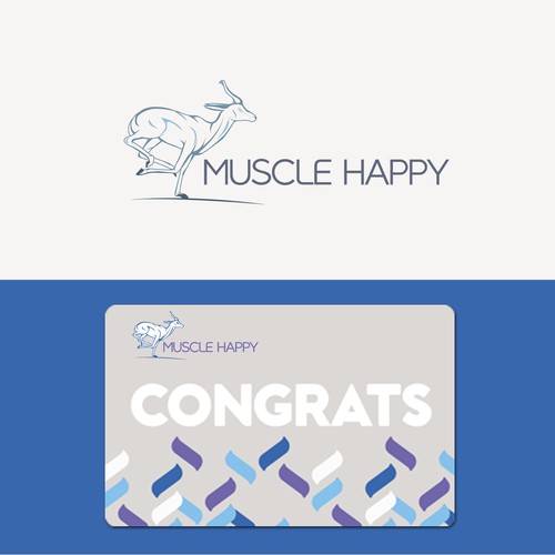 Kudu logo with the title 'Antelope logo concept for muscle treatment'