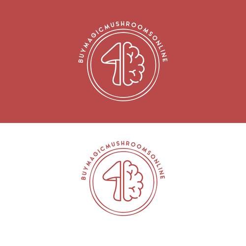 Mushroom logo with the title 'Logo for magic mushroom delivery site'