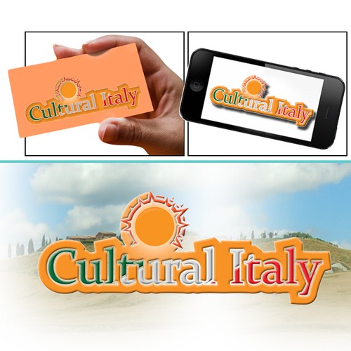 Sunny design with the title 'Help Cultural Italy with a new logo'