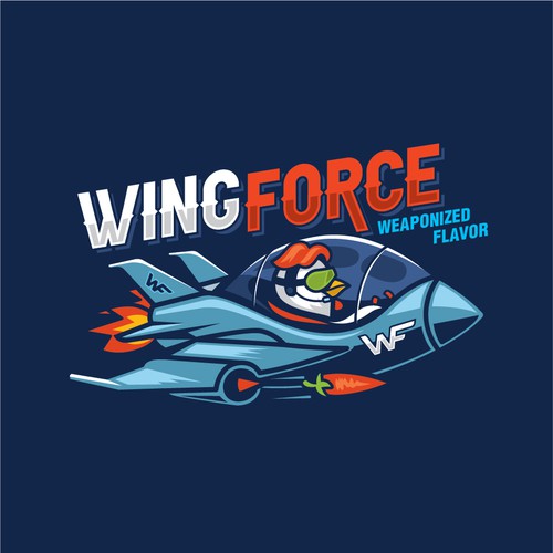 Cartoon brand with the title 'Chicken force'