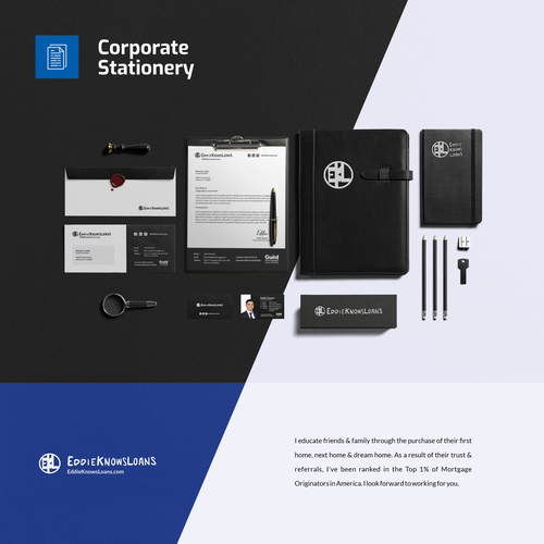 Envelope design with the title 'Complete Corporate Stationery'