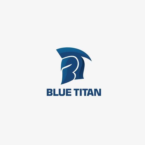 Neon blue safari logo with the title 'Bold logo design for Blue Titan'