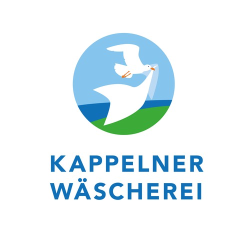 German logo with the title 'Logo Konzept für ein Wäscherei'