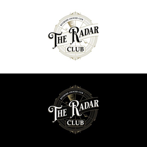 Country club logo with the title 'Vintage Radar Like Logo'