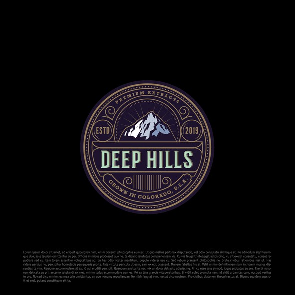 Horticulture design with the title 'Deep Hills'