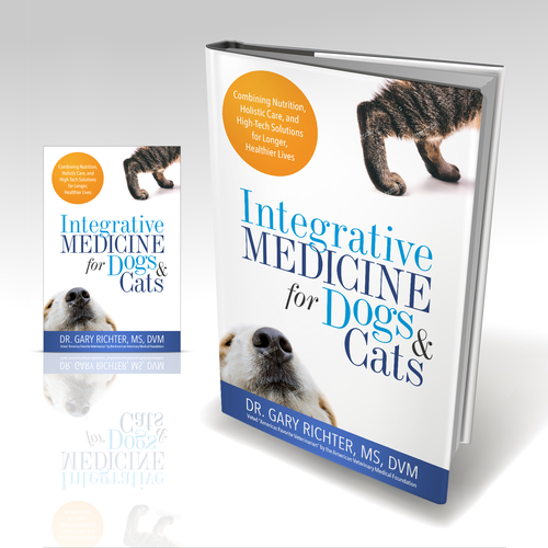 Cat book cover with the title 'Integrative Medicine for Dogs & Cats'