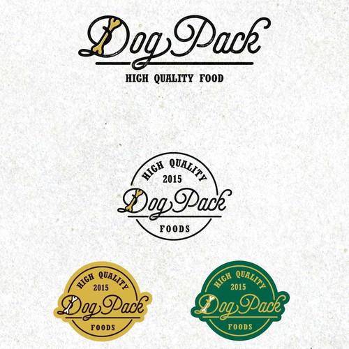 Retail brand with the title 'DogPack dog's food logo'