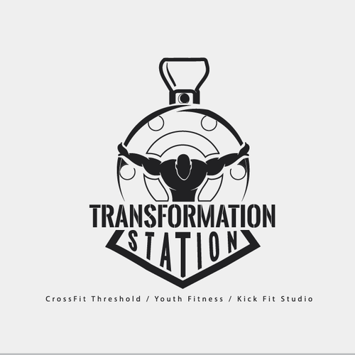 Kickboxing logo with the title 'Logo train steam engine crossfit ( tough mean)'