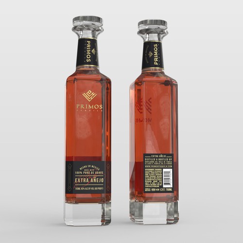 3D label with the title 'Luxury Tequila label'