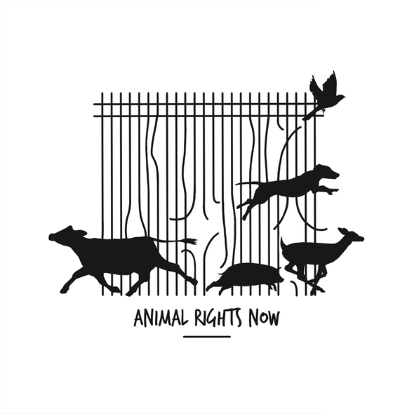 Break design with the title 'Animal Rights Now'