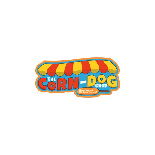 Carnival design with the title 'Logo for The Corn Dog Shop'