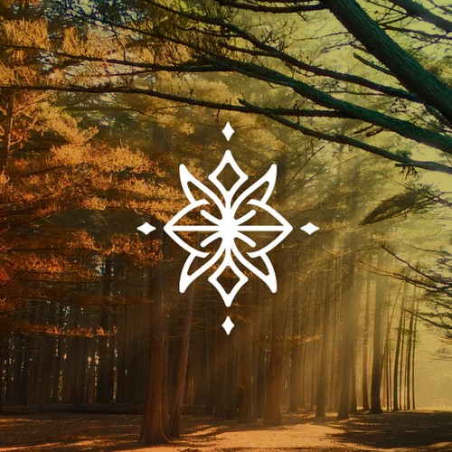 Sacred geometry logo with the title 'Elegant Mystical Logo with Elemental Symbol for Lifestyle & Wellness Brand'