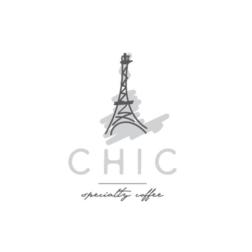 Paris logo with the title 'French style of coffee shop'