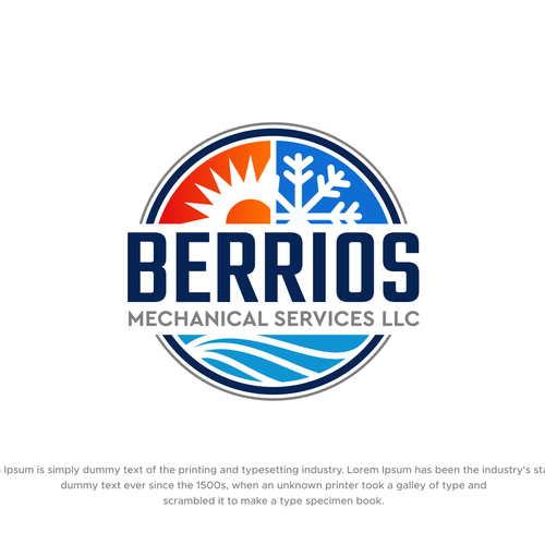HVAC logo with the title 'Berrios Mechanical Services LLC Logo'