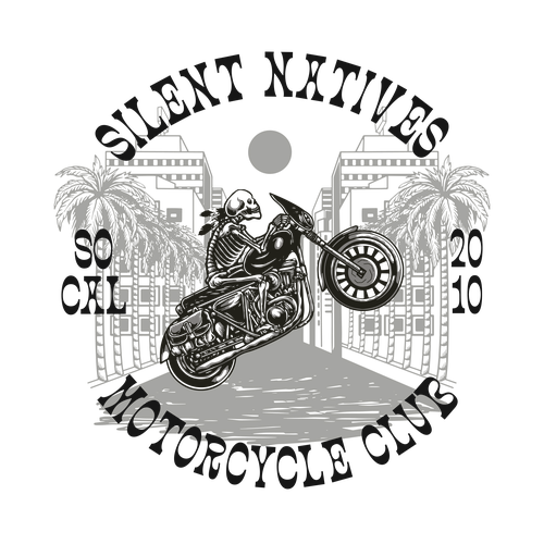 Motorcycle club design with the title '1 to 1 T-Shirt design for Motorcycle Club'