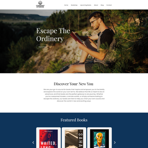 Book website with the title 'Wix book store for a book publisher'