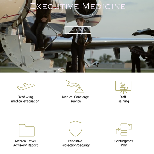 Safe design with the title 'Exclusive Medical Concierge Service Web Icons'