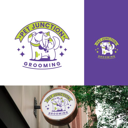 Cat brand with the title 'Pet junction grooming'