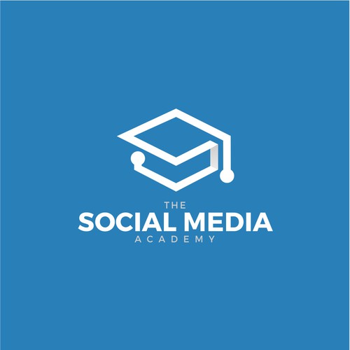 Academy logo with the title 'geometric logo for social media academy'