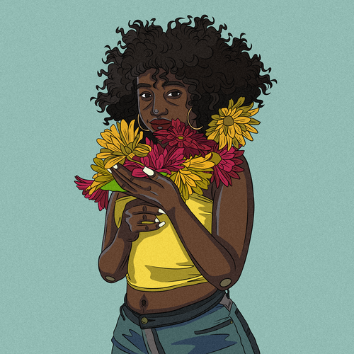 Comic book artwork with the title 'Afro Centric Illustration'