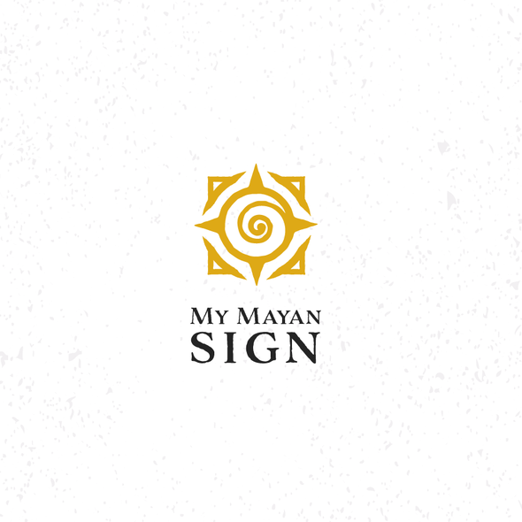 Astrology logo with the title 'Mayan Ancient Sign'