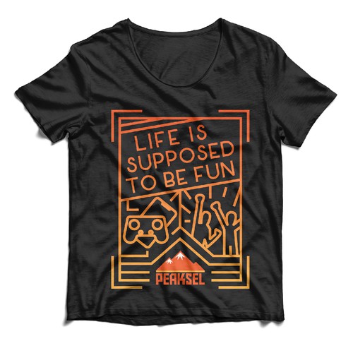 Bold t-shirt with the title 'Shirt Design Concept for Peaksel'