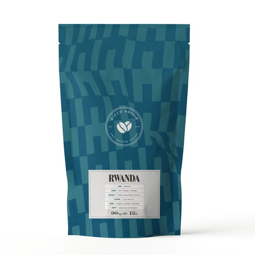 Stand-up pouch packaging with the title 'Coffee Packaging'