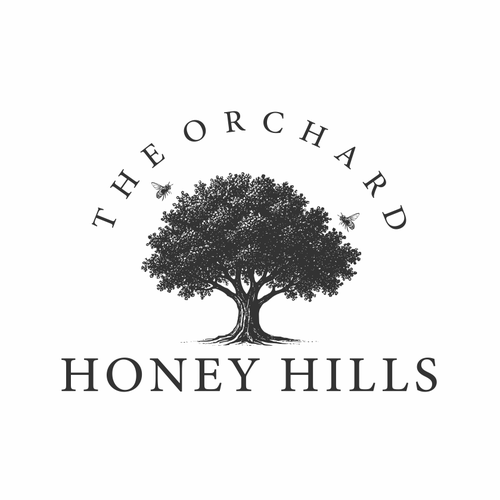 Honeycomb design with the title 'Honey Hills'