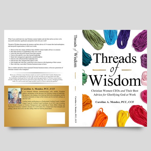 Christian book cover with the title 'THREADS OF WISDOM'