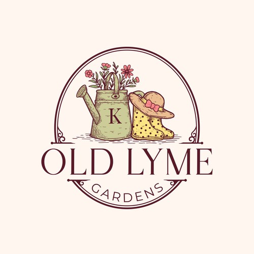 Landscape design with the title 'Old lyme garden logo'
