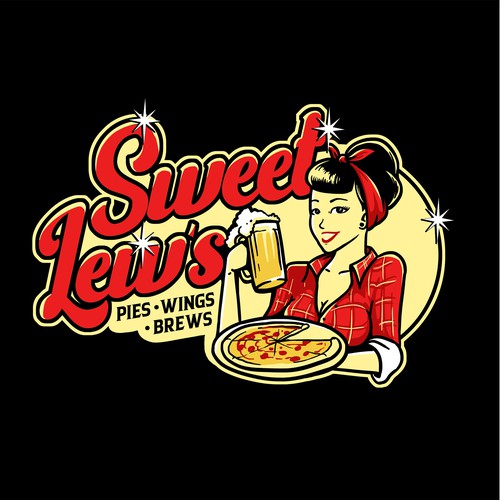 Pizza brand with the title 'sweety'