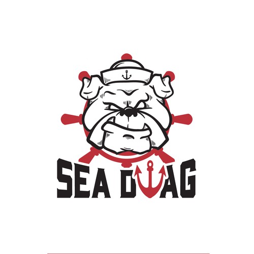 Bulldog logo with the title 'Masculine Dog Logo '