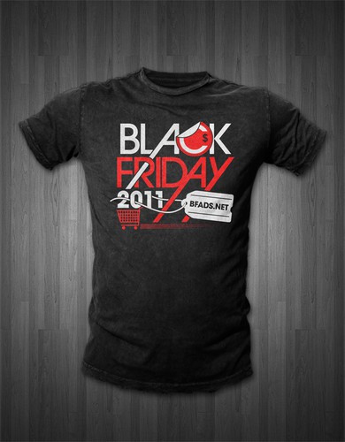 Typographic t-shirt with the title 'Shirt Design for Black Friday Website'