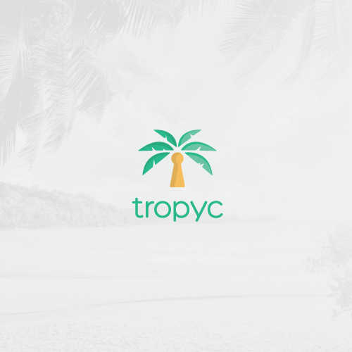 Tropical bar logo with the title 'Minimalistic logo redesign'