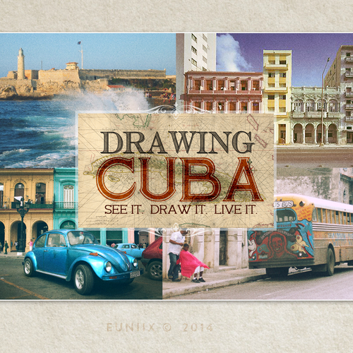 Cuba design with the title 'Cuba Cultural Travel Postcard'