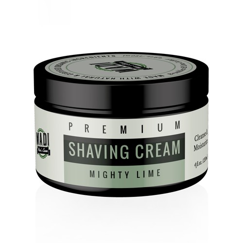 Shaving design with the title 'Packaging-Design for Wadi Men's Care'