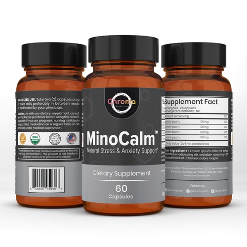 Pharmacy label with the title 'Jar packaging label Design'