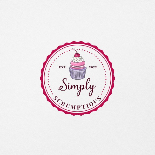 Cupcake logo with the title 'logo concept for cafe'