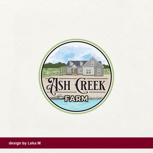 Creek logo with the title 'Ash Creek Farm'