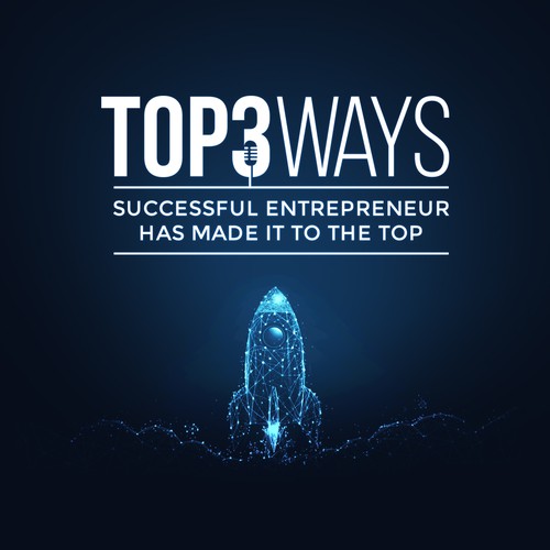 Podcast design with the title 'top3ways podcast'