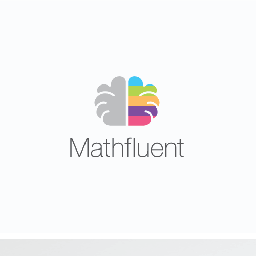 Mathematics design with the title 'Mathfluent logo and business card'