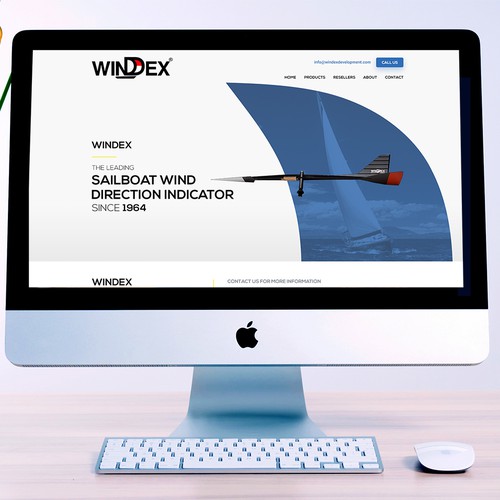 Clean website with the title 'Web Design for product'