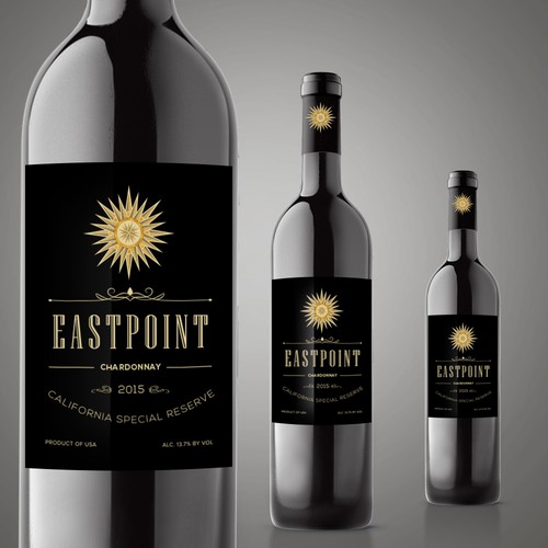 Wine packaging with the title 'Wine Logo and Bottle Label Design'