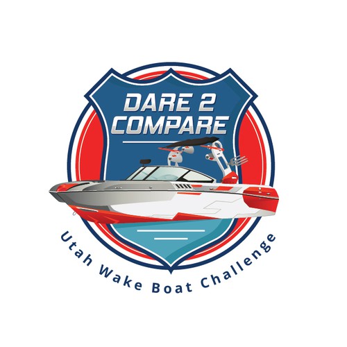 Boat design with the title 'Bold boat logo'