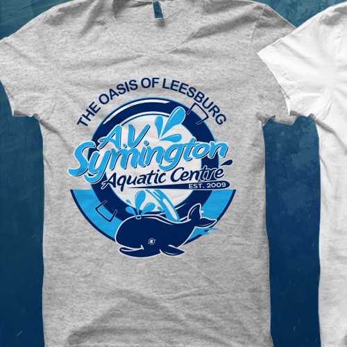 Aquatic design with the title 'Fun Water Park T-shirt!'