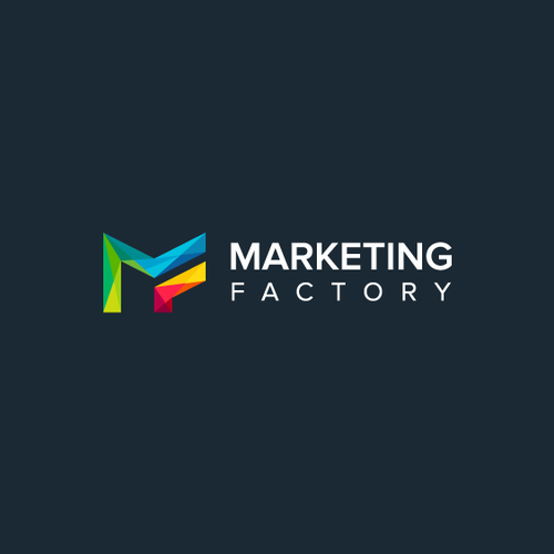 F design with the title 'Logo Design For Marketing Factory'