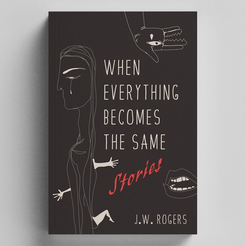 Surreal book cover with the title 'When everything becomes the same'